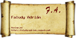 Faludy Adrián névjegykártya